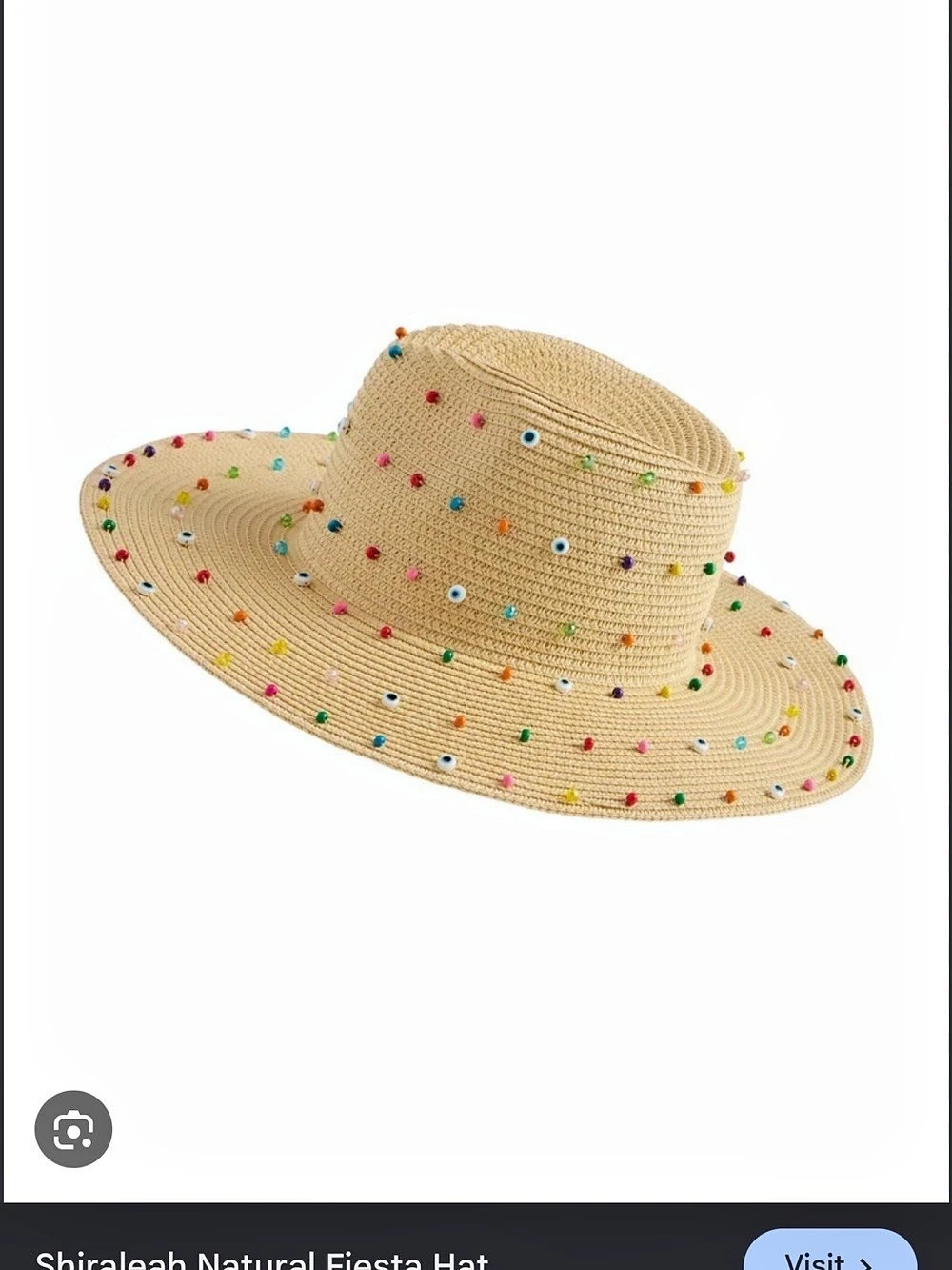 Shiraleah Fiesta Beaded Wide Brim Hat NWT